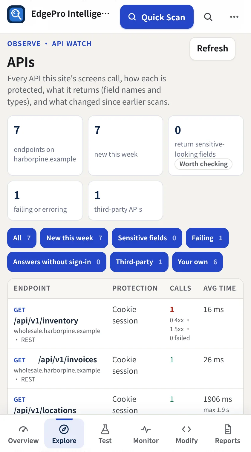 Open APIs, EPIC screenshot