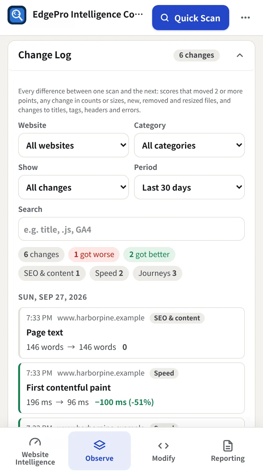 Read the Change Log, EPIC screenshot