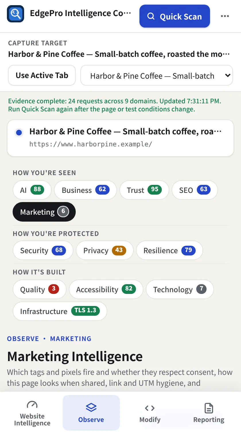 Read the 30-second summary, EPIC screenshot