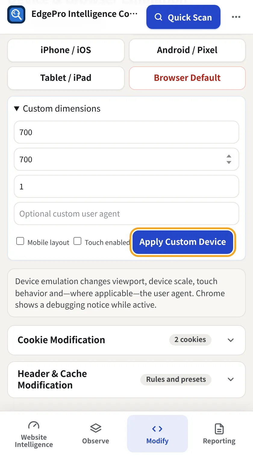 Custom size, EPIC screenshot