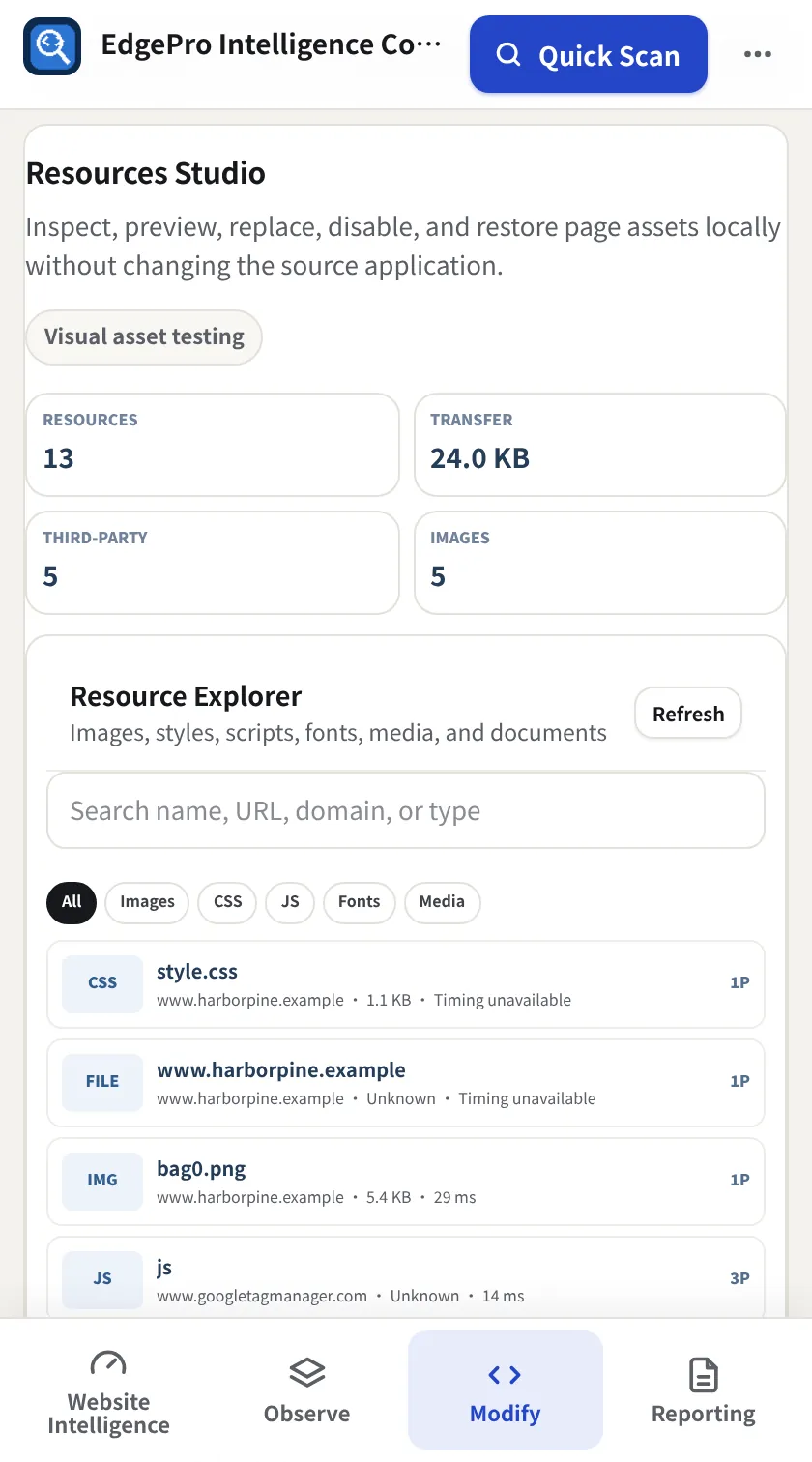 Block or replace files, EPIC screenshot