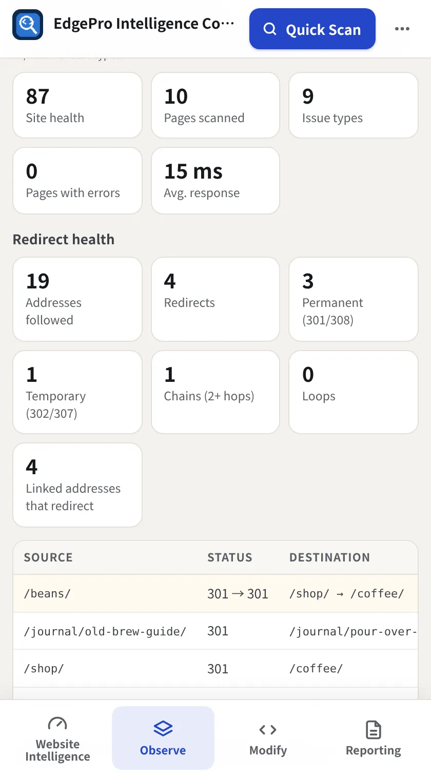 Read the results, EPIC screenshot