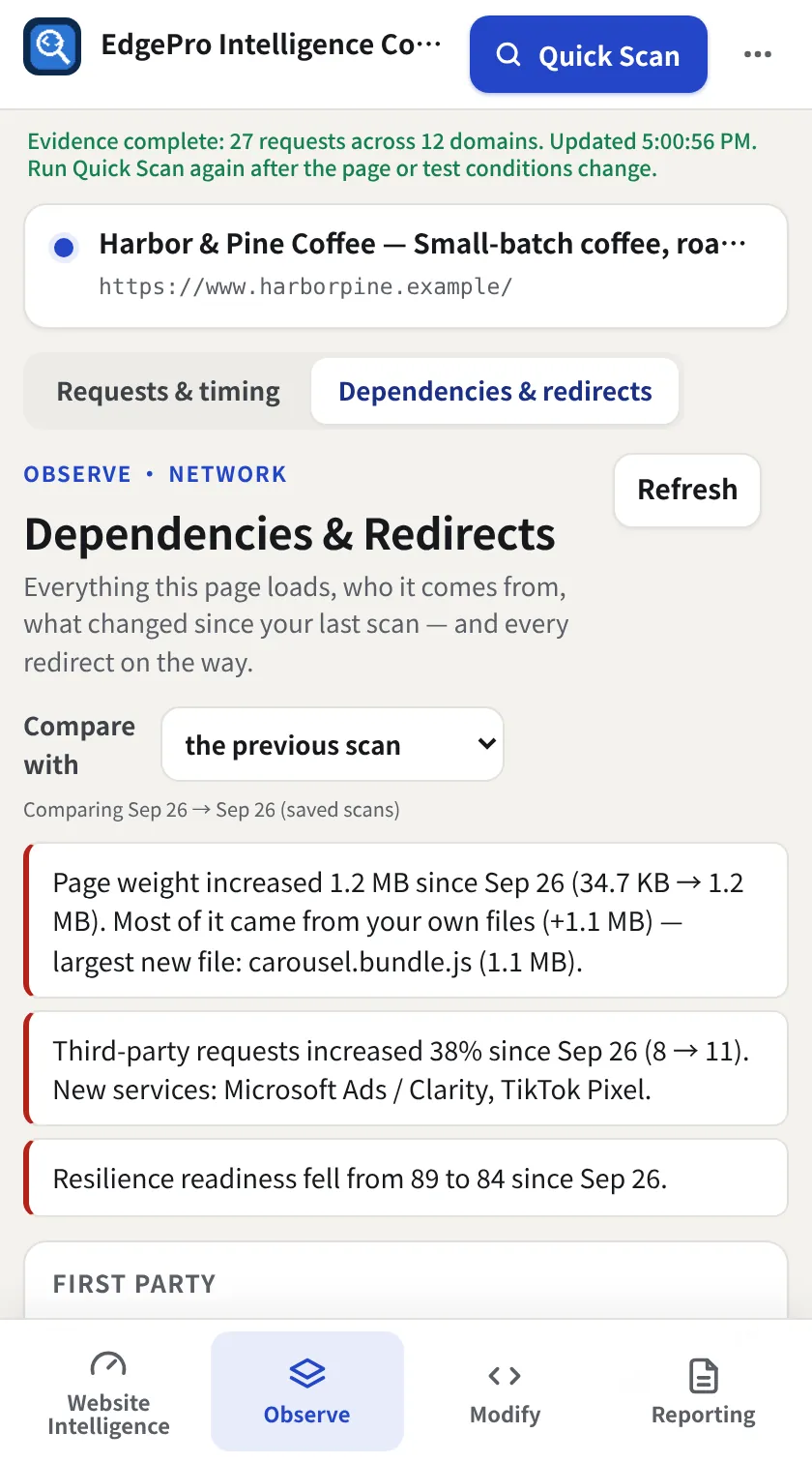 Dependencies with plain-language change insights